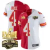Womens Kansas City Chiefs Super Bowl LVIII Back 2 Back Gold Patch Vapor Jersey V2 Rashee Rice Jersey Split