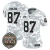 Womens Kansas City Chiefs 2024 Salute To Service Establishment Year Patch Vapor Limited Jersey Travis Kelce Jersey Marines