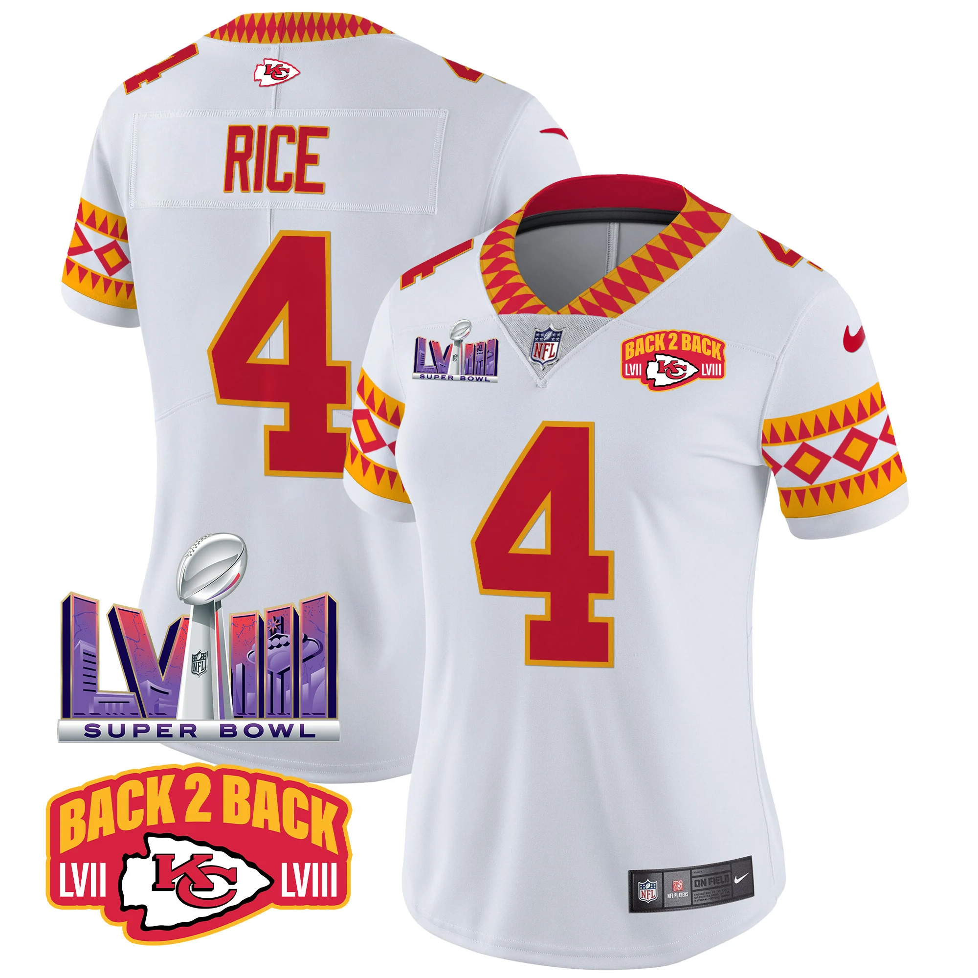 Womens Kansas City Chiefs Special Vapor Limited Jersey Rashee Rice Jersey White
