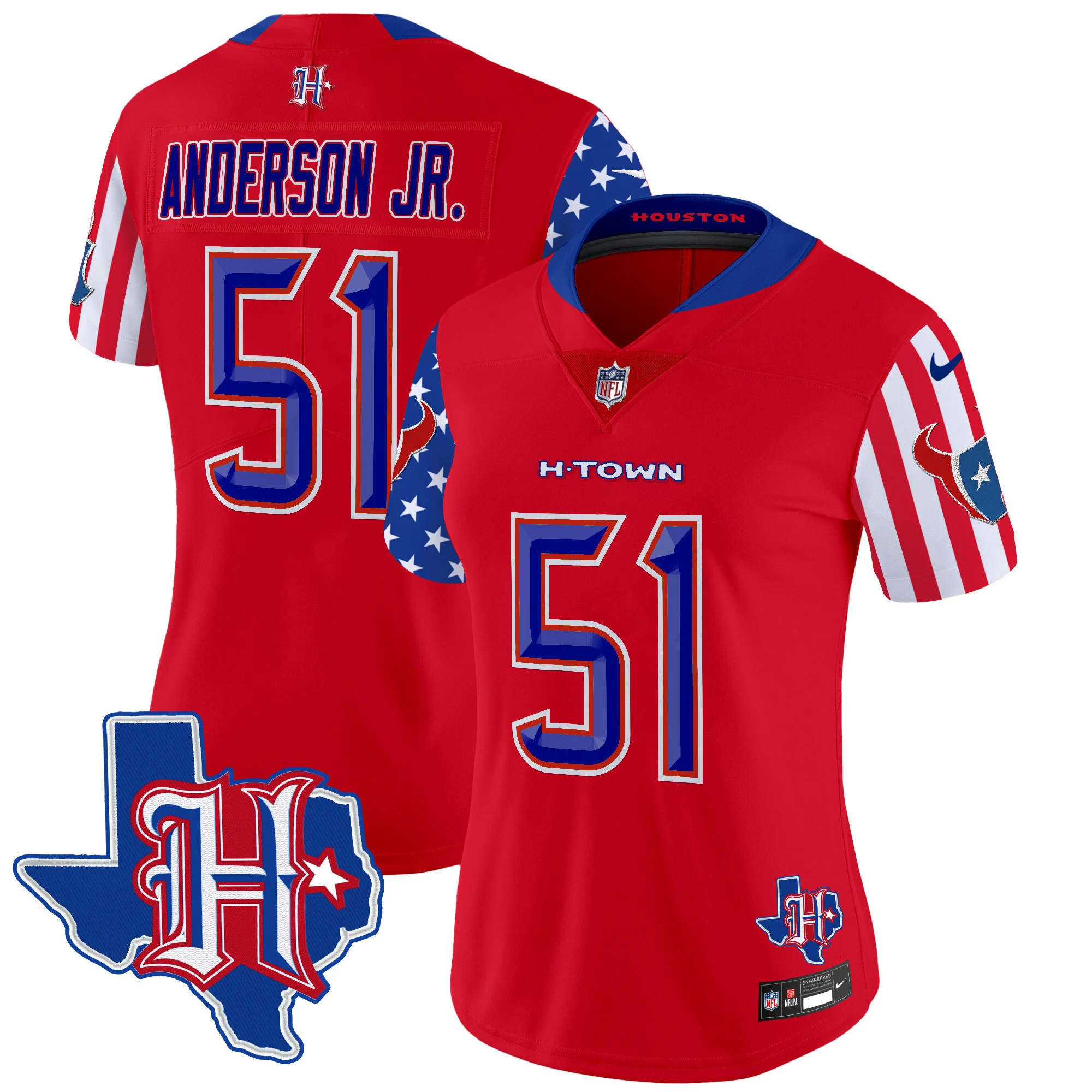 Womens Houston Texans American Style Vapor Limited Jersey Will Anderson Jr Jersey Red