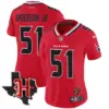 Womens Houston Texans 2024 Texas Patch Vapor Limited Jersey V5 Will Anderson Jr Jersey Red