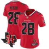 Womens Houston Texans 2024 Texas Patch Vapor Limited Jersey V5 Joe Mixon Jersey Red