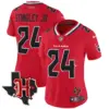Womens Houston Texans 2024 Texas Patch Vapor Limited Jersey V5 Derek Stringley Jr Jersey Red