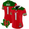 Womens Houston Texans 2024 Christmas Vapor Limited Jersey Stefon Diggs Jersey Red