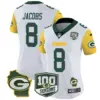 Womens Green Bay Packers 100Th Season Home Patch Cheese Vapor Limited Jersey Josh Jacobs Jersey White