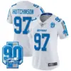 Womens Detroit Lions 90Th Year Patch Vapor Limited Jersey Hutchinson Jersey White