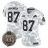 Womens Detroit Lions 2024 Salute To Service Establishment Year Patch Vapor Limited Jersey Sam Laporta Jersey Army