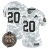 Womens Detroit Lions 2024 Salute To Service Establishment Year Patch Vapor Limited Jersey Barry Sanders Jersey Army