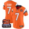 Womens Denver Broncos 3 Time Champions Patch Vapor Limited Jersey John Elway Jersey Orange