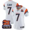 Womens Denver Broncos 3 Time Champions Patch Vapor Limited Jersey John Elway Jersey White