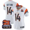 Womens Denver Broncos 3 Time Champions Patch Vapor Limited Jersey Courtland Sutton Jersey White