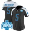 Womens Detroit Lions 2023 NFC North Division Champions Patch Vapor Jersey David Montgomery Jersey Black Alternate