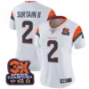 Womens Denver Broncos 3 Time Champions Patch Vapor Limited Jersey Patrick Surtain II Jersey White