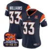 Womens Denver Broncos 3 Time Champions Patch Vapor Limited Jersey Javonte Williams Jersey Navy