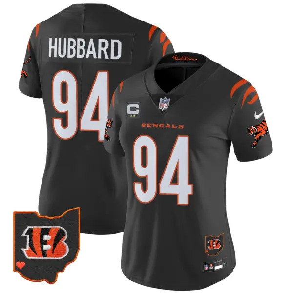 Womens Cincinnati Bengals 2024 Vapor Limited Jersey Sam Hubbard Jersey Black
