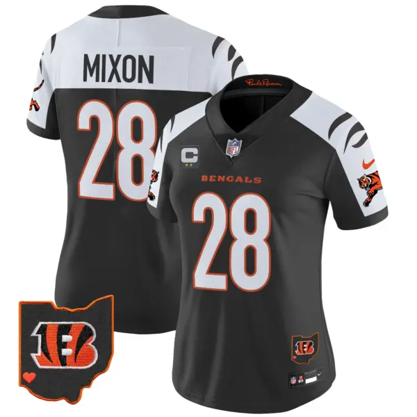 Womens Cincinnati Bengals 2024 Vapor Limited Jersey Joe Mixon Jersey Alternate