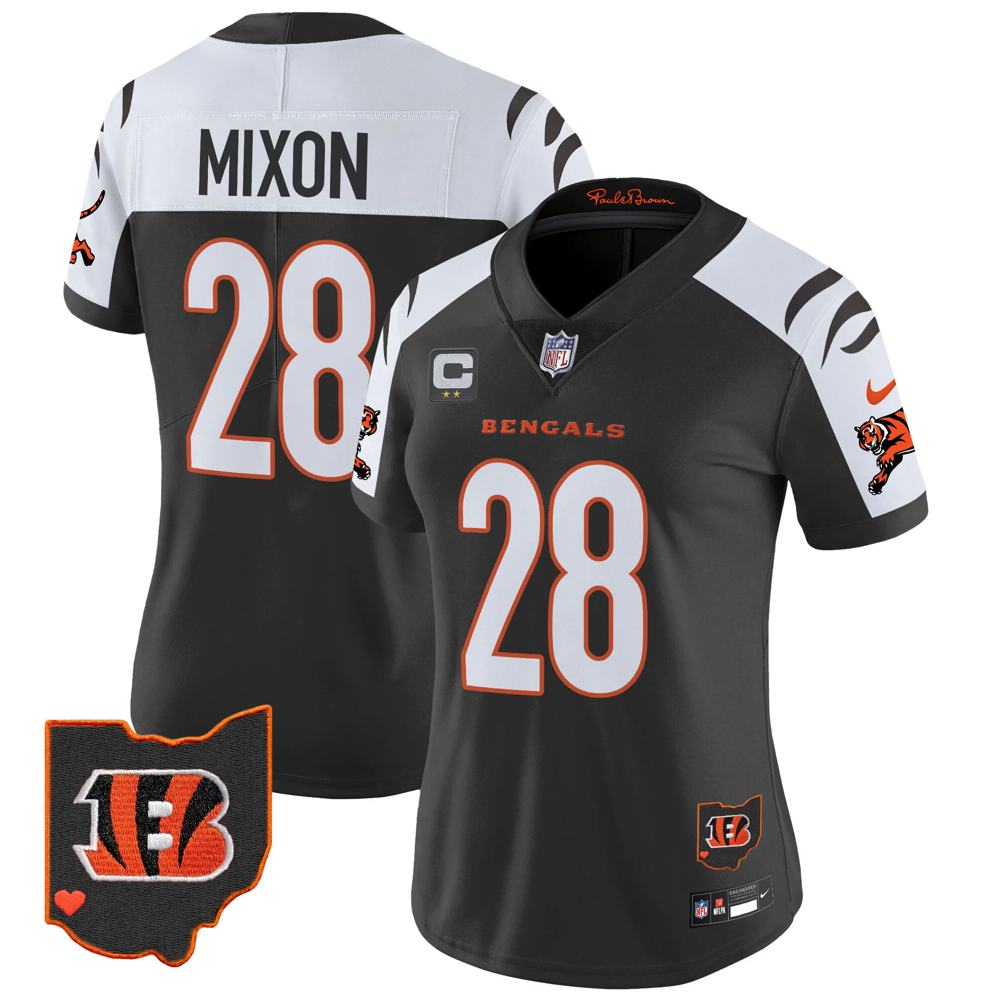 Womens Cincinnati Bengals 2024 Vapor Limited Jersey Joe Mixon Jersey Alternate