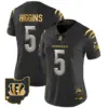 Womens Cincinnati Bengals 2024 Gold Vapor Limited Jersey Tee Higgins Jersey Black Limited