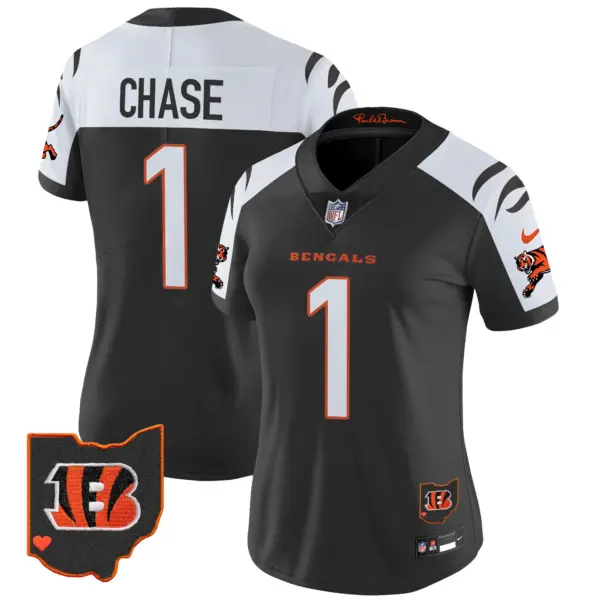 Womens Cincinnati Bengals 2024 Vapor Limited Jersey Ja’marr Chase Jersey Alternate