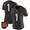Womens Cincinnati Bengals 2024 Vapor Limited Jersey #1 Team Jersey Black