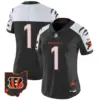 Womens Cincinnati Bengals 2024 Vapor Limited Jersey #1 Team Jersey Alternate