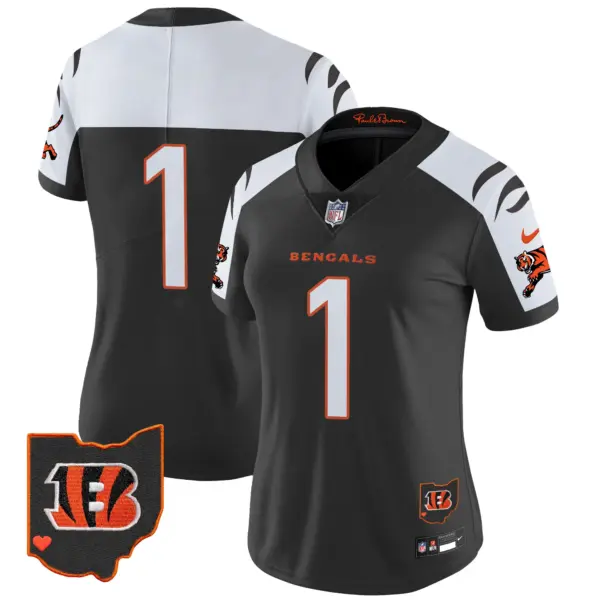 Womens Cincinnati Bengals 2024 Vapor Limited Jersey #1 Team Jersey Alternate