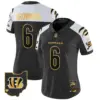 Womens Cincinnati Bengals 2024 Gold Vapor Limited Jersey Jake Browning Jersey Alternate