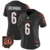 Womens Cincinnati Bengals 2024 Vapor Limited Jersey Jake Browning Jersey Black