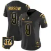 Womens Cincinnati Bengals 2024 Gold Vapor Limited Jersey Joe Burrow Jersey Black Gold