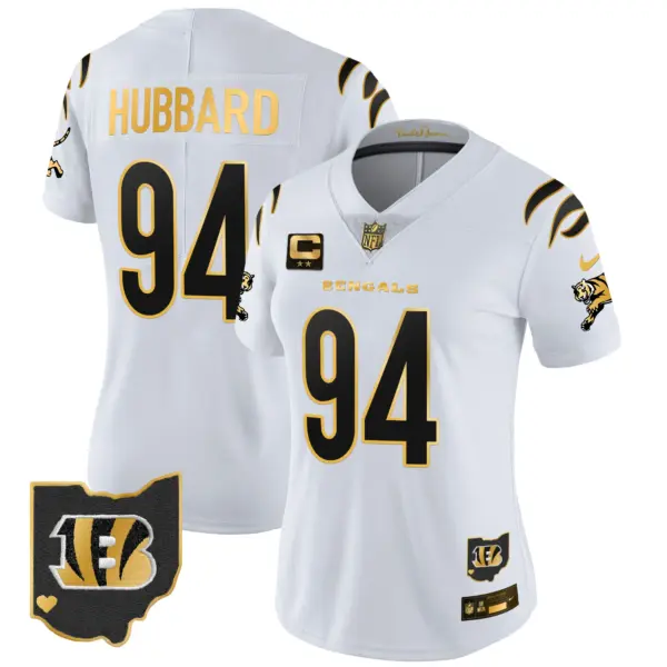 Womens Cincinnati Bengals 2024 Gold Vapor Limited Jersey Sam Hubbard Jersey White Gold
