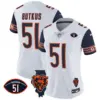 Womens Chicago Bears Illinois Patch Vapor Jersey Dick Butkus Jersey Navy Sleeves