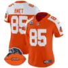 Womens Chicago Bears Throwback Vapor Limited Jersey Cole Kmet Jersey Orange Alternate
