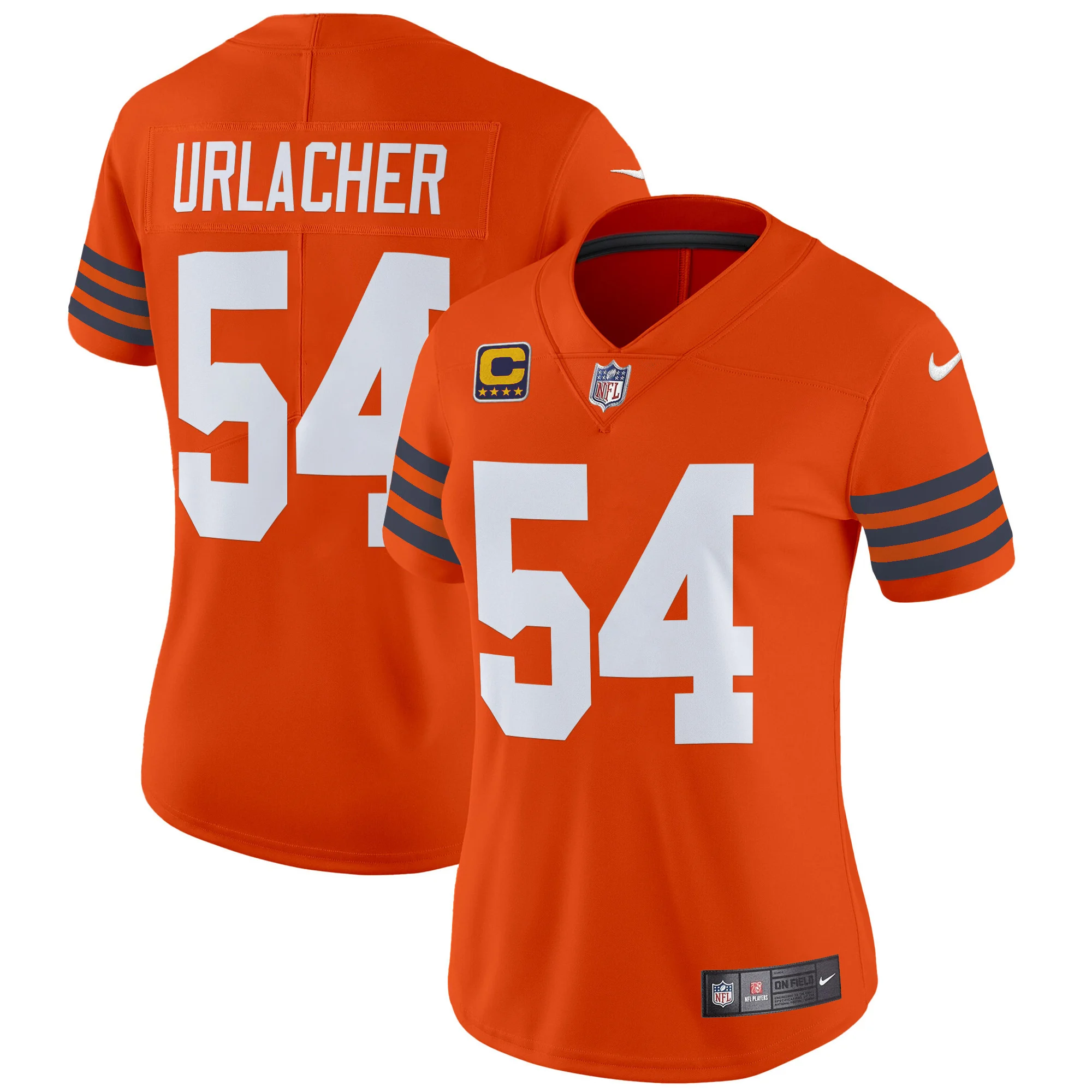 Womens Chicago Bears Throwback Vapor Limited Jersey Brian Urlacher Jersey Orange