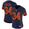 Womens Chicago Bears Throwback Vapor Limited Jersey Walter Payton Jersey Navy
