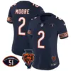 Womens Chicago Bears Illinois Patch Vapor Jersey DJ Moore Jersey Navy