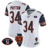 Womens Chicago Bears Illinois Patch Vapor Jersey Walter Payton Jersey Navy Sleeves