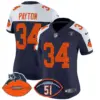 Womens Chicago Bears Dick Butkus Patch Throwback Vapor Limited Jersey Walter Payton Jersey Navy Alternate