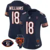 Womens Chicago Bears Illinois Patch Vapor Jersey Caleb Williams Jersey Navy