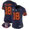 Womens Chicago Bears Dick Butkus Patch Throwback Vapor Limited Jersey Caleb Williams Jersey Navy