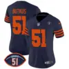 Womens Chicago Bears Dick Butkus Patch Throwback Vapor Limited Jersey Dick Butkus Jersey Navy