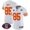 Womens Chicago Bears Dick Butkus Patch Throwback Vapor Limited Jersey Cole Kmet Jersey White