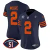 Womens Chicago Bears Dick Butkus Patch Throwback Vapor Limited Jersey DJ Moore Jersey Navy