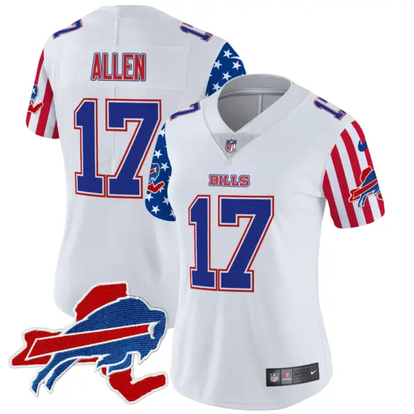 Womens Buffalo Bills American Style Vapor Limited Jersey Josh Allen Jersey White