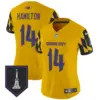Womens Baltimore Ravens City Edition Patch Vapor Limited Jersey Kyle Hamilton Jersey Gold