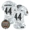 Womens Baltimore Ravens 2024 Salute To Service Establishment Year Patch Vapor Limited Jersey Marlon Humphrey Jersey Arm Y