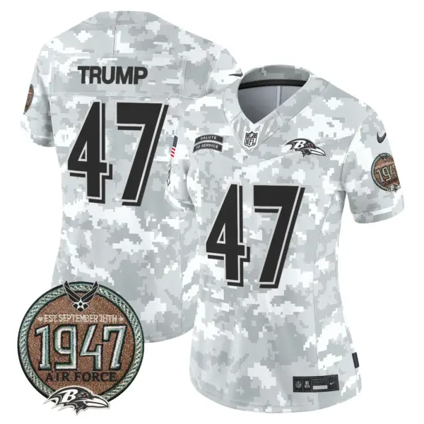 Womens Baltimore Ravens 2024 Salute To Service Establishment Year Patch Vapor Limited Jersey Donald Trump Jersey Air Force