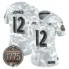 Womens Baltimore Ravens 2024 Salute To Service Establishment Year Patch Vapor Limited Jersey Jacoby Jones Jersey Marines