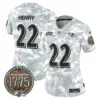 Womens Baltimore Ravens 2024 Salute To Service Establishment Year Patch Vapor Limited Jersey Derrick Henry Jersey Navy