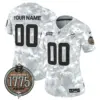 Women’s Minnesota Vikings 2024 Salute To Service Establishment Year Patch Vapor Limited Custom Jersey Army