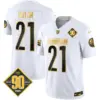 Mens Washington Commanders 90Th Anniversary Patch Gold Vapor Limited Jersey Terry Mclaurin Jersey White Gold
